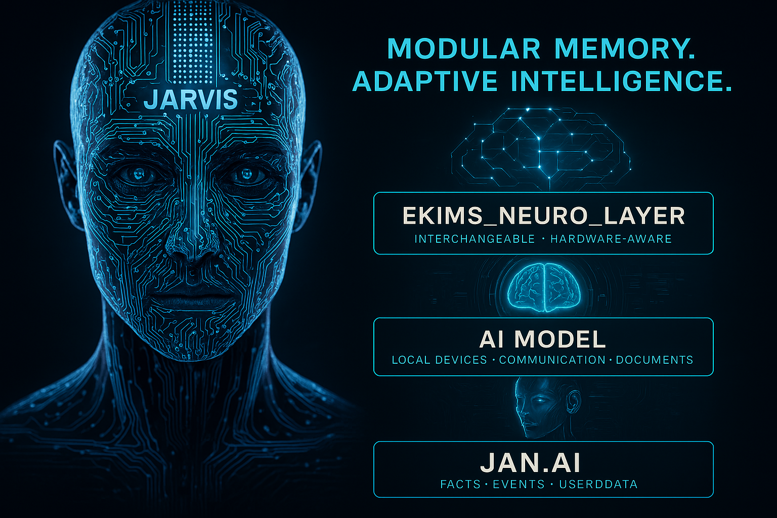Jarvis AI Assistant - Cognition Avatar showing neural network interface